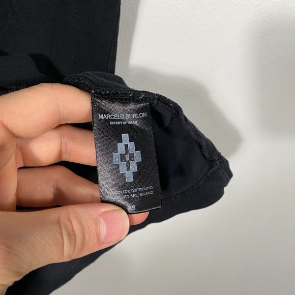 Marcelo Burlon Bird of Paradise T-shirt black mens oversized XS - Picture 6 of 7